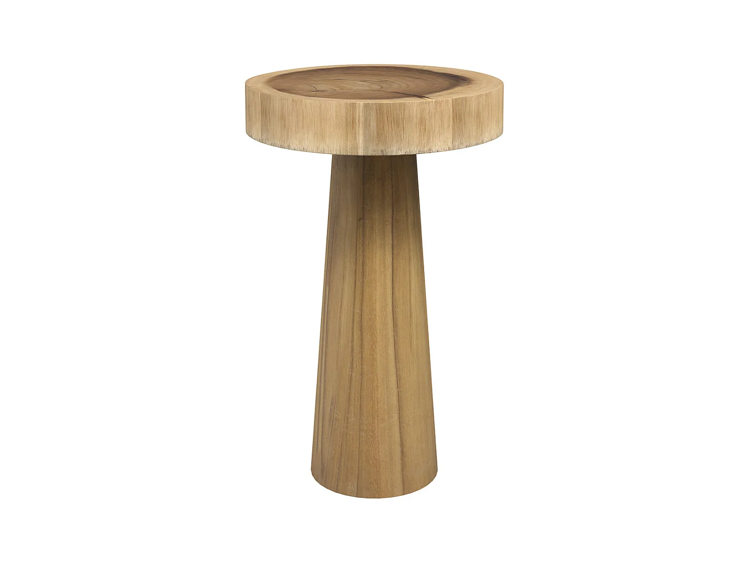 Tavolino rotondo in legno di suar D35 cm - Janah