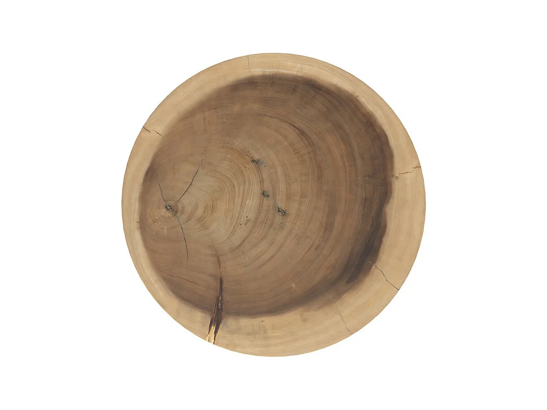Tavolino rotondo in legno di suar D35 cm - Janah