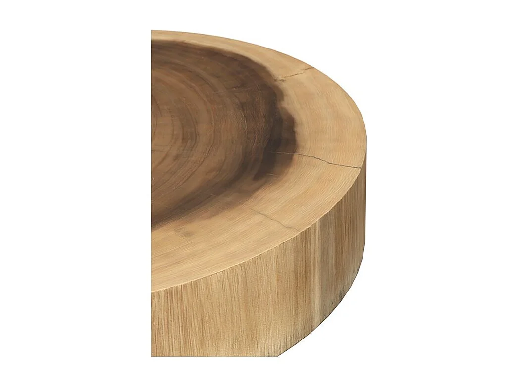 Tavolino rotondo in legno di suar D35 cm - Janah