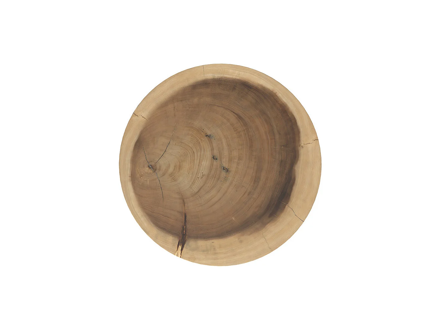 Table d'appoint ronde en bois de suar D35 cm - Janah