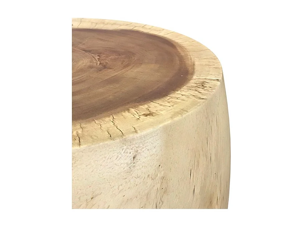 Table d'appoint ronde en bois de suar D50 cm - Toha