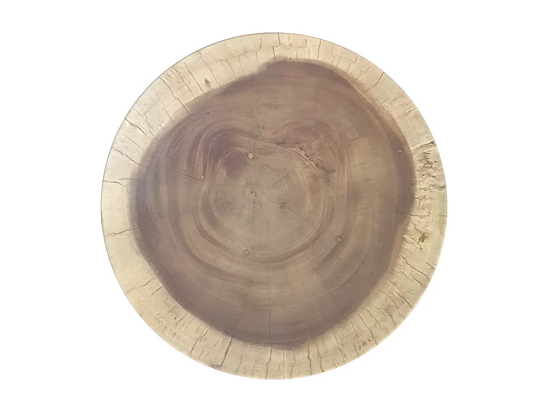 Table d'appoint ronde en bois de suar D50 cm - Toha