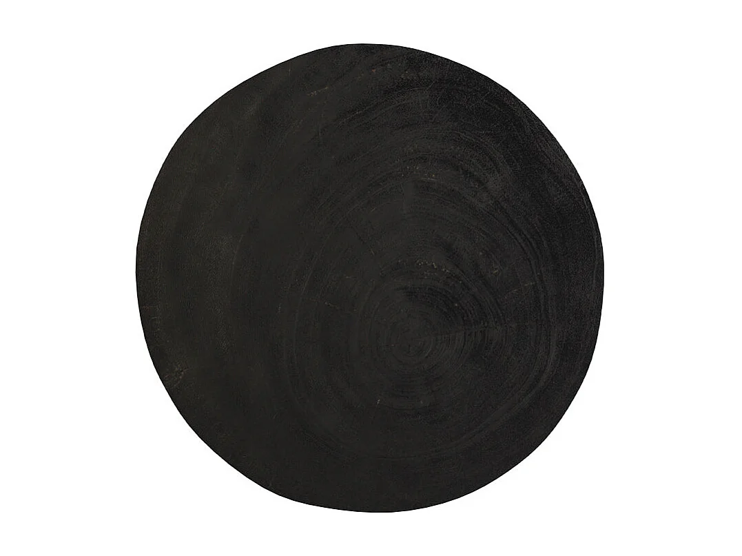 Table d'appoint noire en bois de suar D30 cm - Sonda