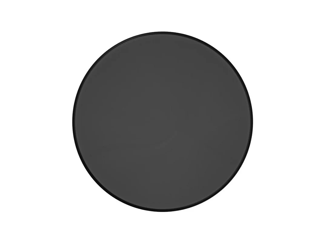 Mesa auxiliar redonda de metal negro y latón D45 cm - Corry