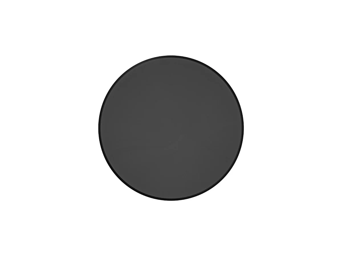 Tavolino rotondo in metallo nero e ottone D45 cm - Corry