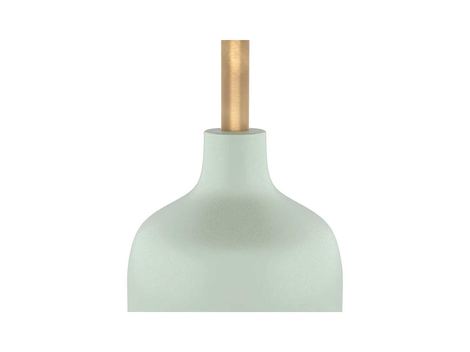 Mesa auxiliar redonda de metal verde agua y latón D40 cm - Lyne