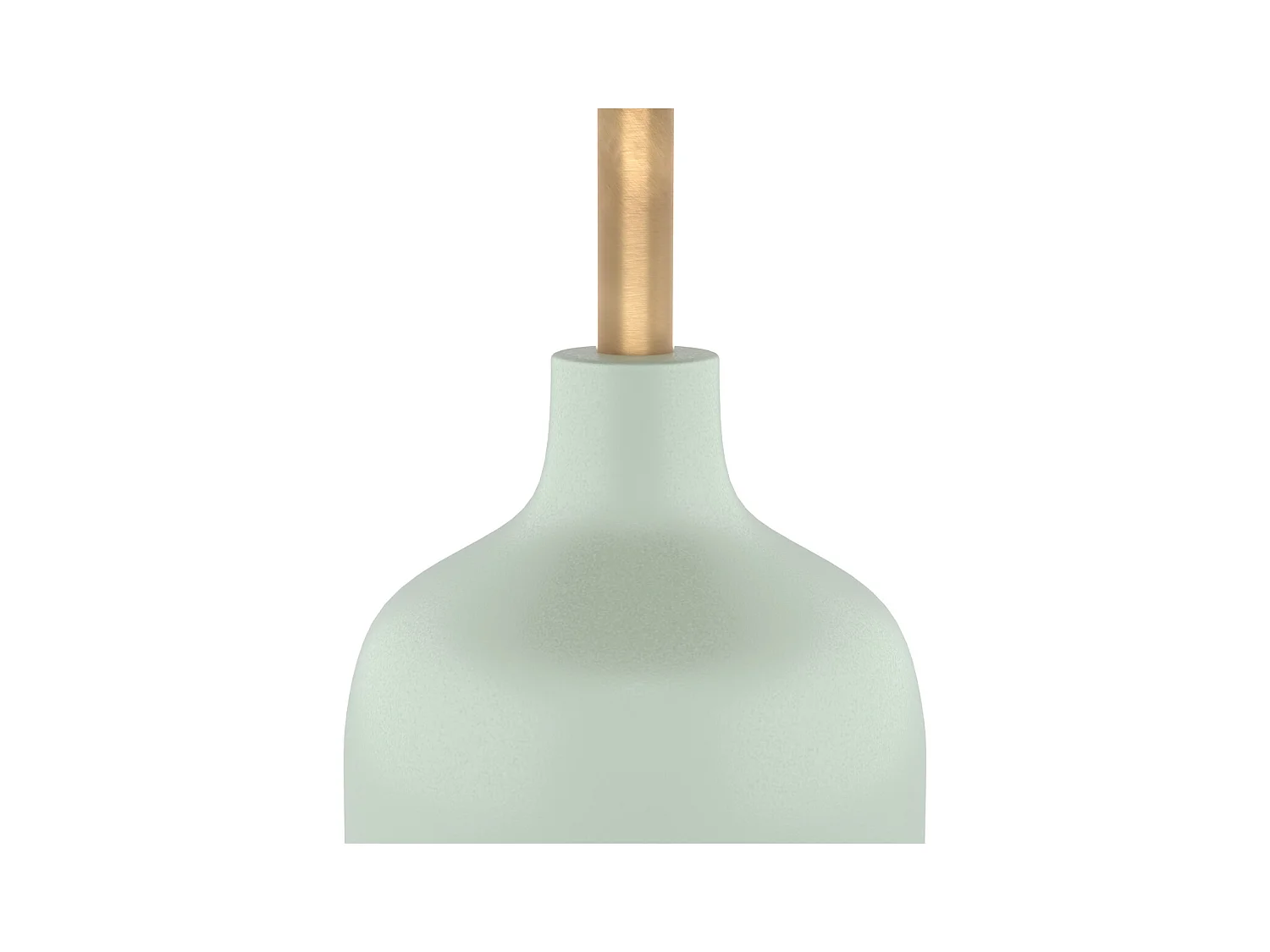 Mesa auxiliar redonda de metal verde agua y latón D40 cm - Lyne