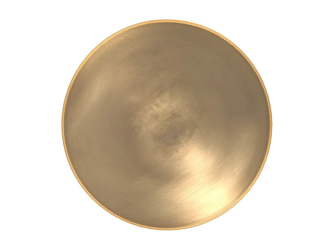 Table d'appoint ronde en métal  vert d'eau et laiton D40 cm - Lyne