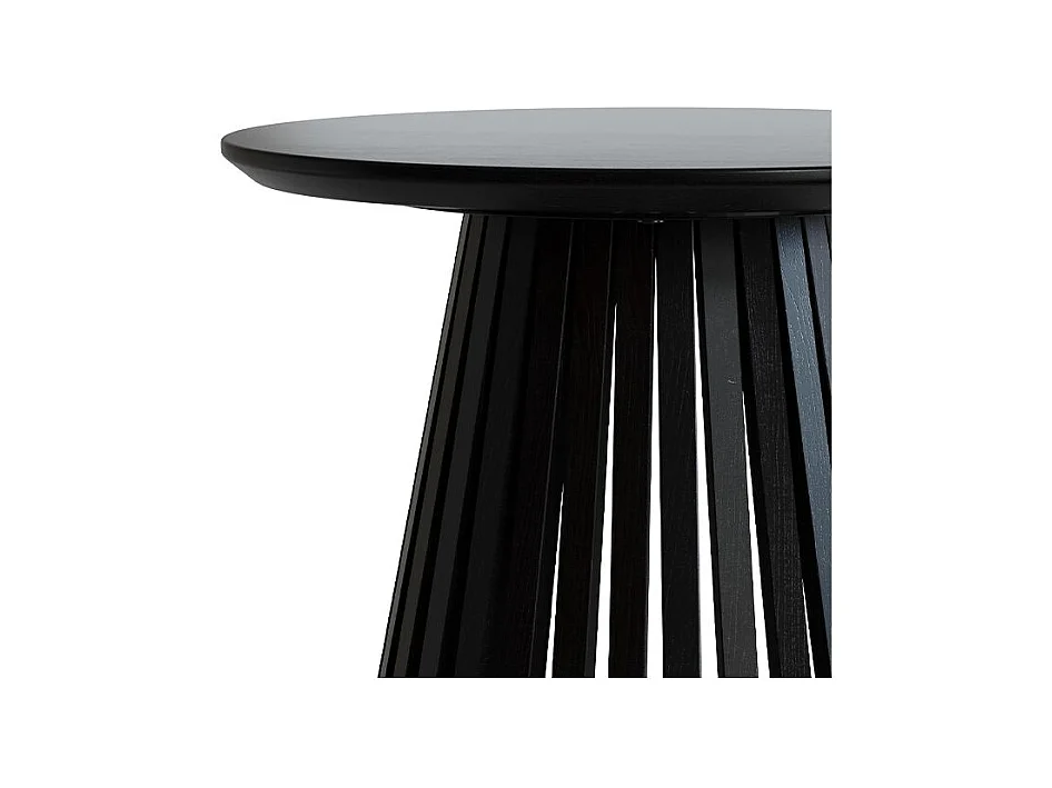 Table d'appoint ronde noire en bois d'acacia D50 cm - Képès