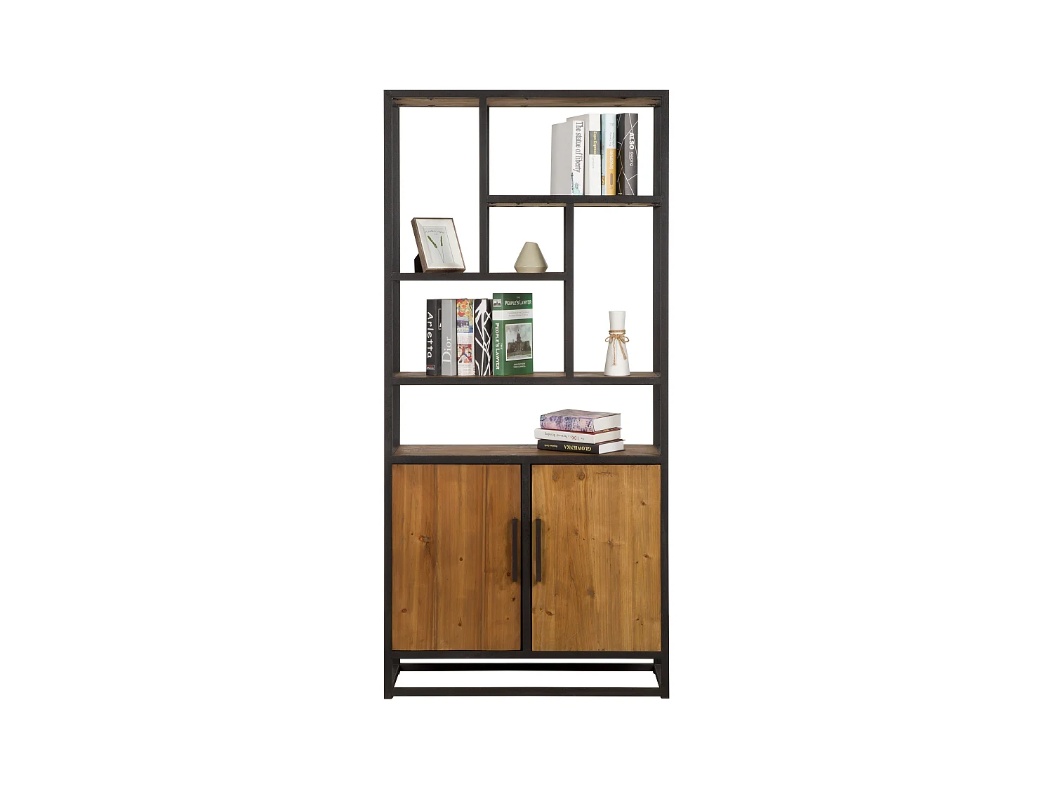Etagère en bois de cèdre recyclé et métal - Raffi