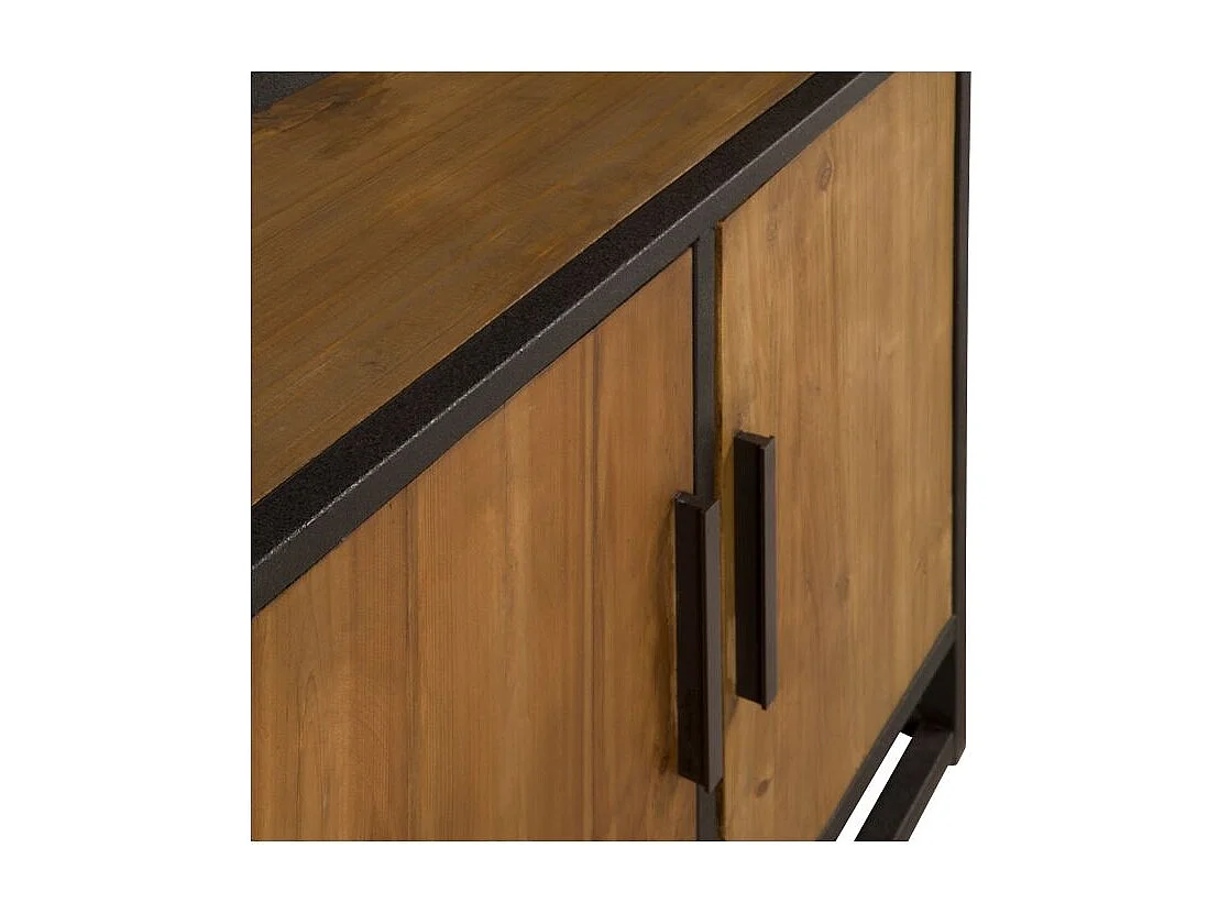 Estantería de madera de cedro reciclada y metal - Raffi