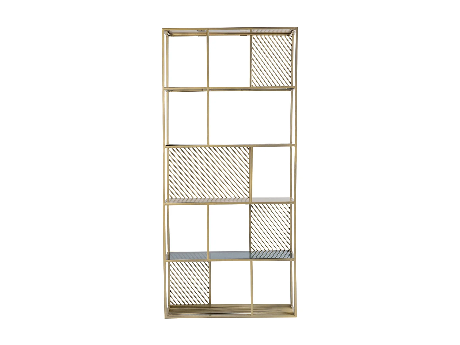 Etagère 5 niveaux en métal et verre - Camus