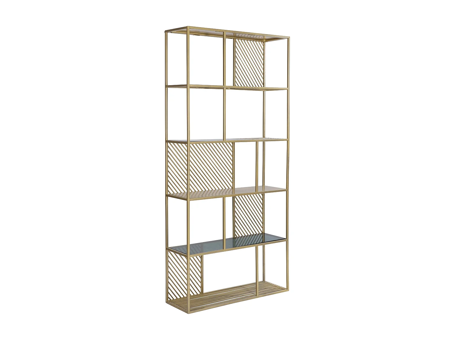 Etagère 5 niveaux en métal et verre - Camus