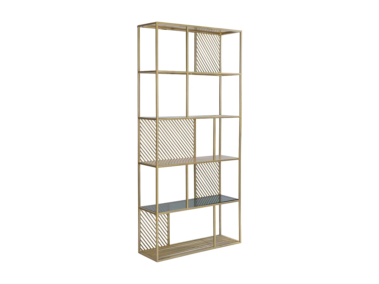 Etagère 5 niveaux en métal et verre - Camus