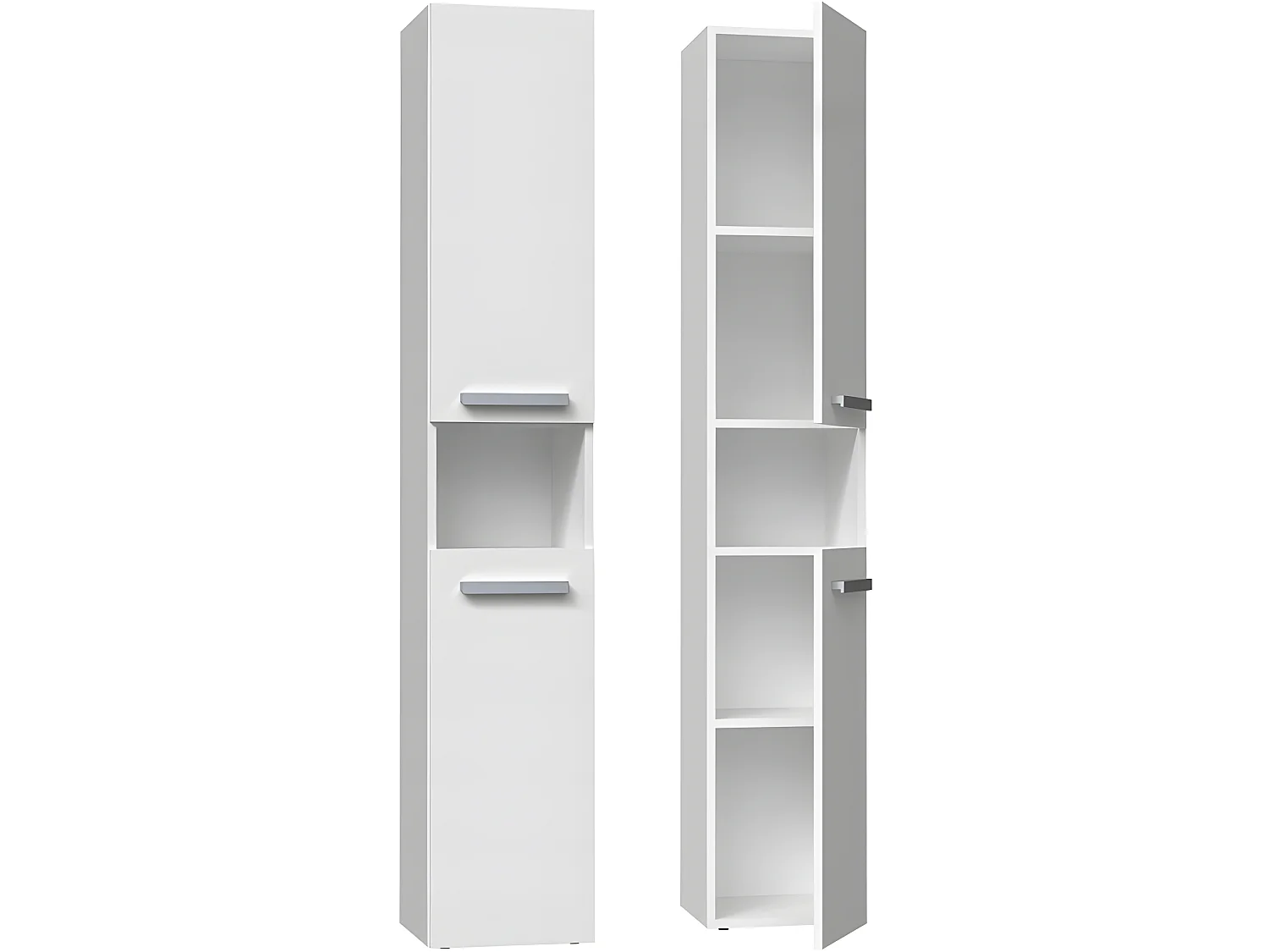 LUANA - Mueble de baño con 2 puertas - Medidas 31x30x174 cm - Columna de almacenaje para baño