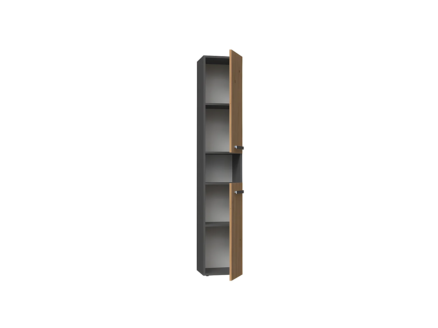 LUANA - Meuble salle de bain 2 portes - 31x30x174 cm - Colonne rangement SDB