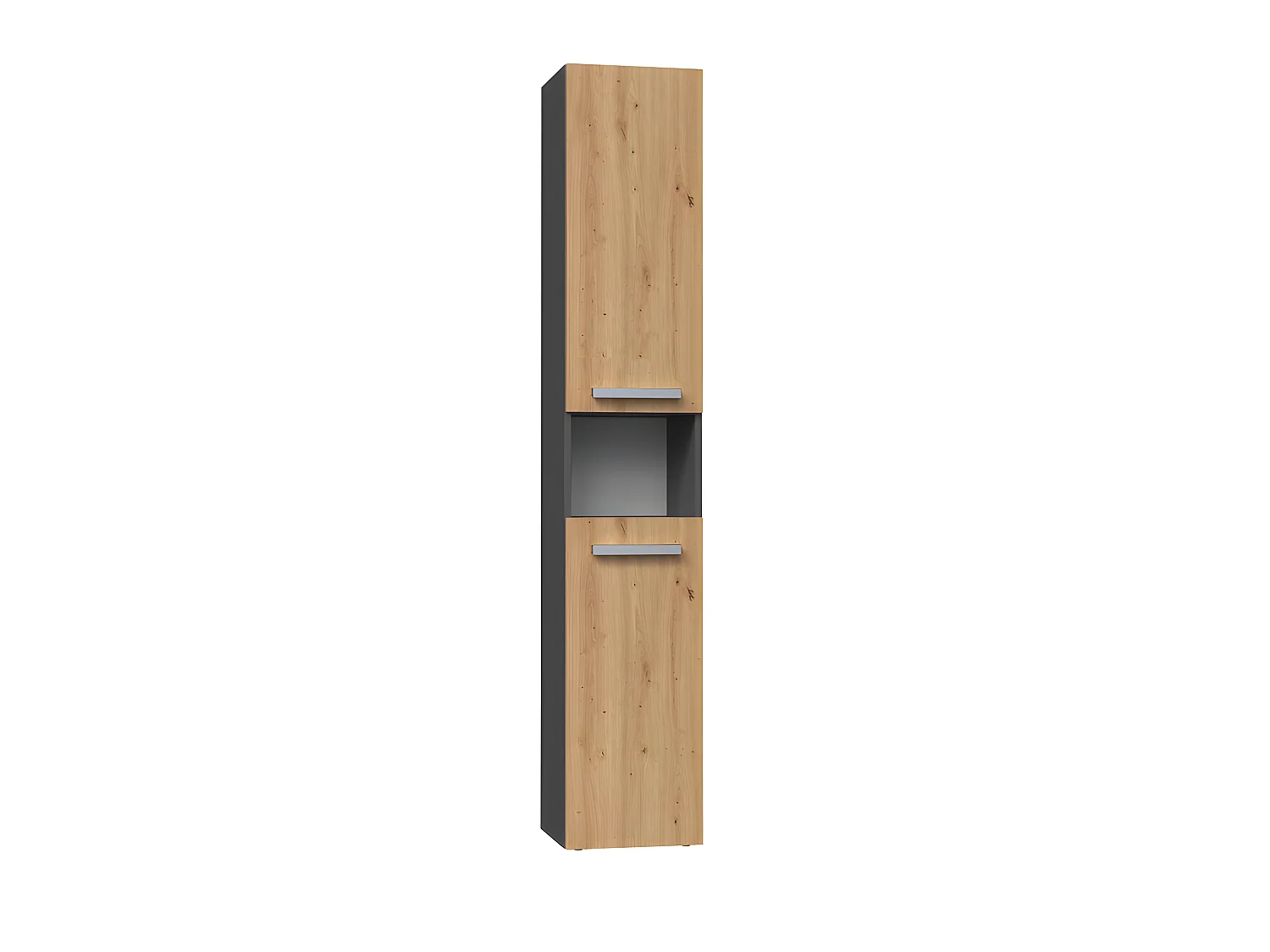 LUANA - Meuble salle de bain 2 portes - 31x30x174 cm - Colonne rangement SDB