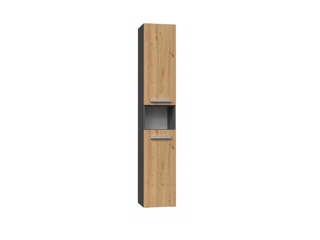 LUANA - Meuble salle de bain 2 portes - 31x30x174 cm - Colonne rangement SDB