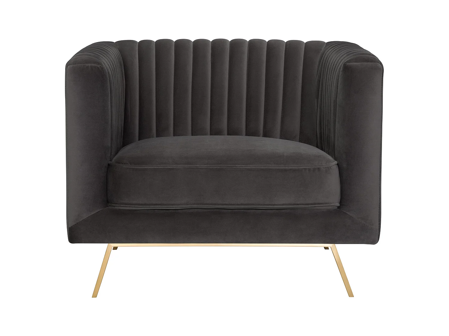 Sillón en terciopelo gris - Gatsby