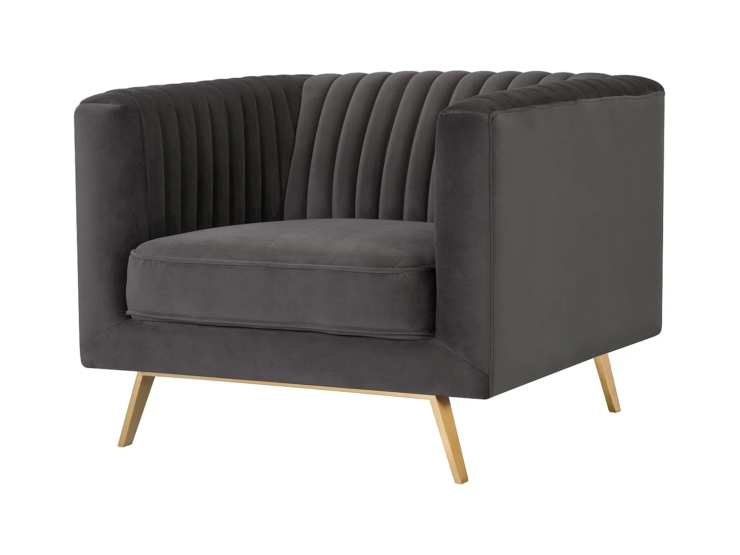 Sillón en terciopelo gris - Gatsby