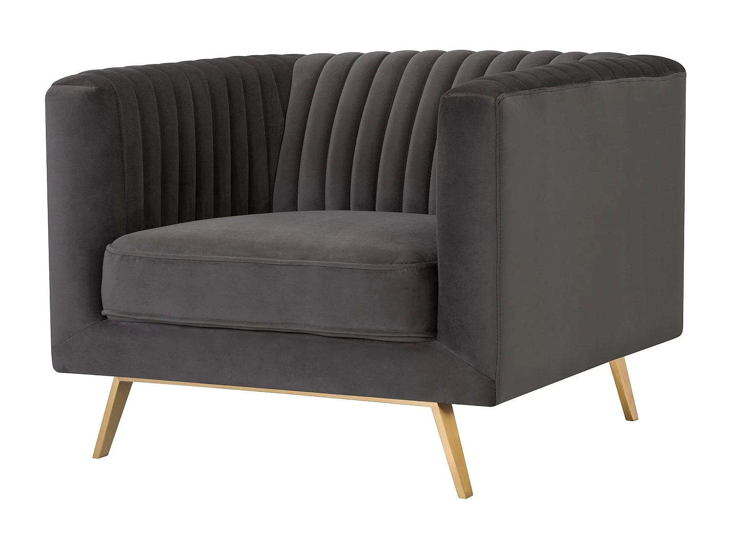 Sillón en terciopelo gris - Gatsby