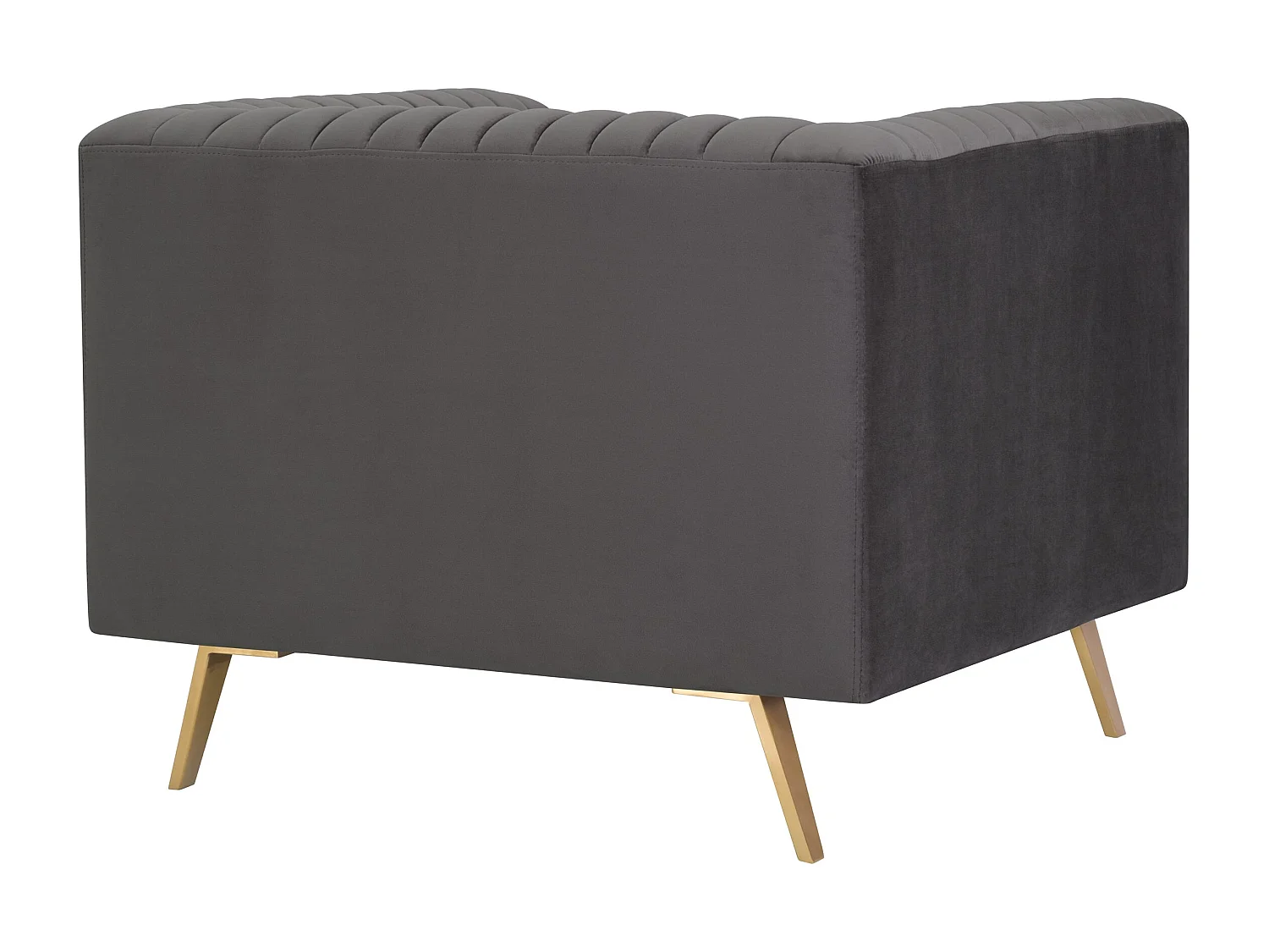 Fauteuil en velours gris - Gatsby