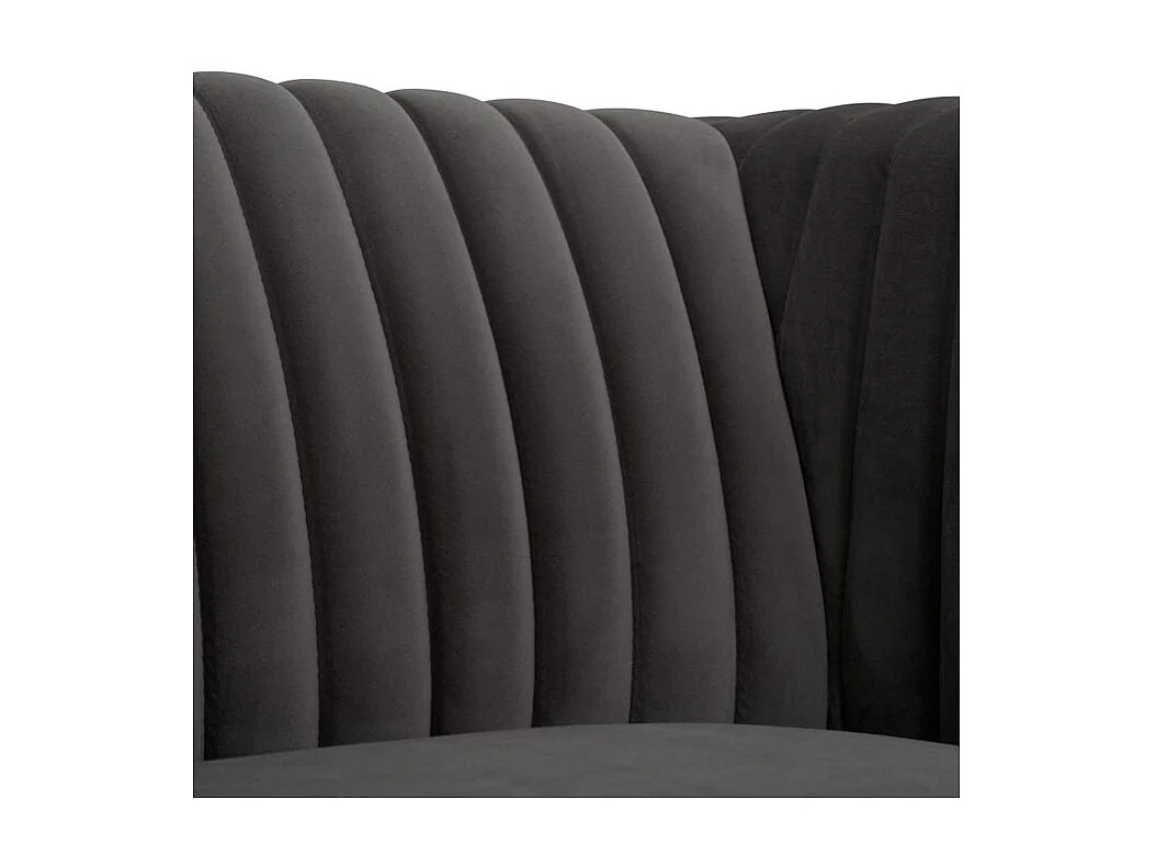 Fauteuil en velours gris - Gatsby