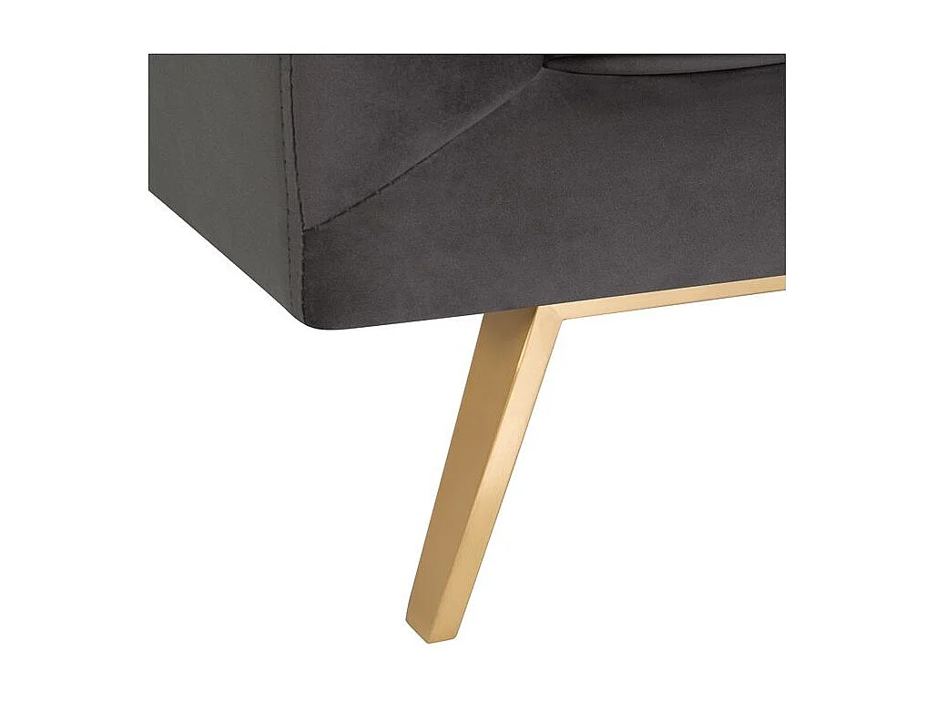 Fauteuil en velours gris - Gatsby