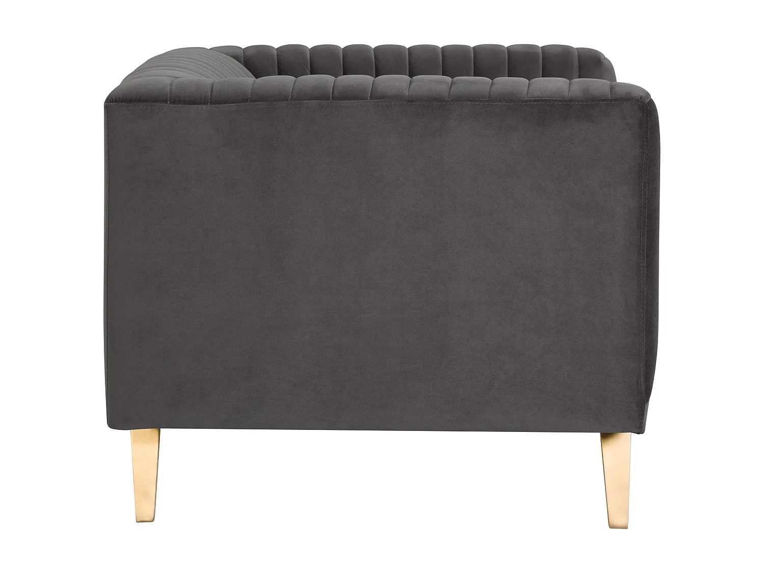 Fauteuil en velours gris - Gatsby