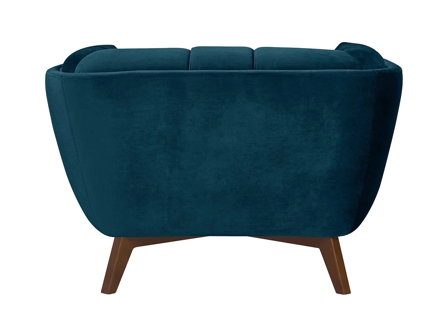 Fauteuil en velours bleu foncé - Mona