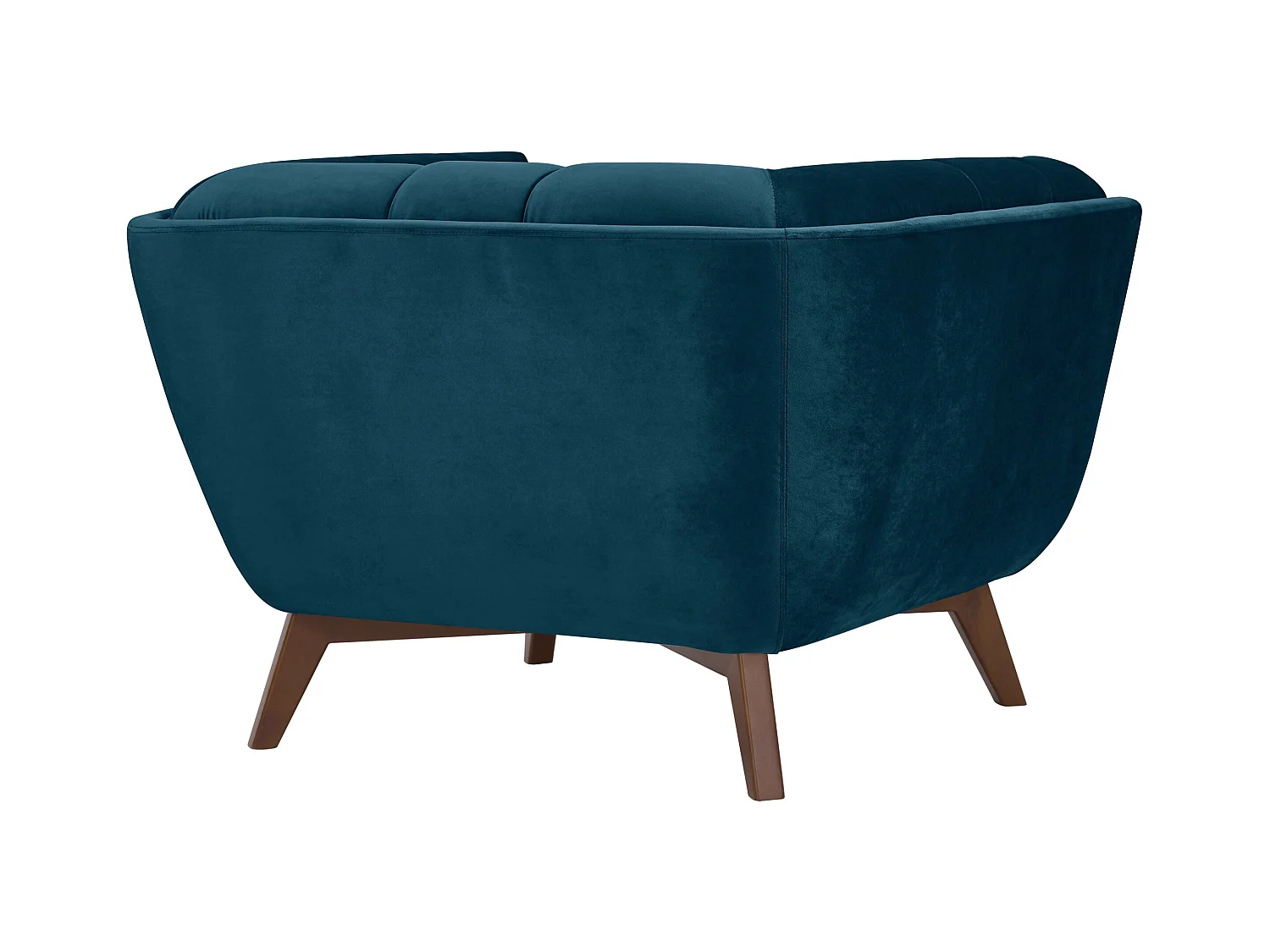 Fauteuil en velours bleu foncé - Mona