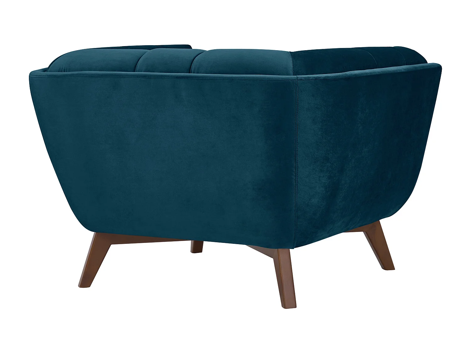 Fauteuil en velours bleu foncé - Mona