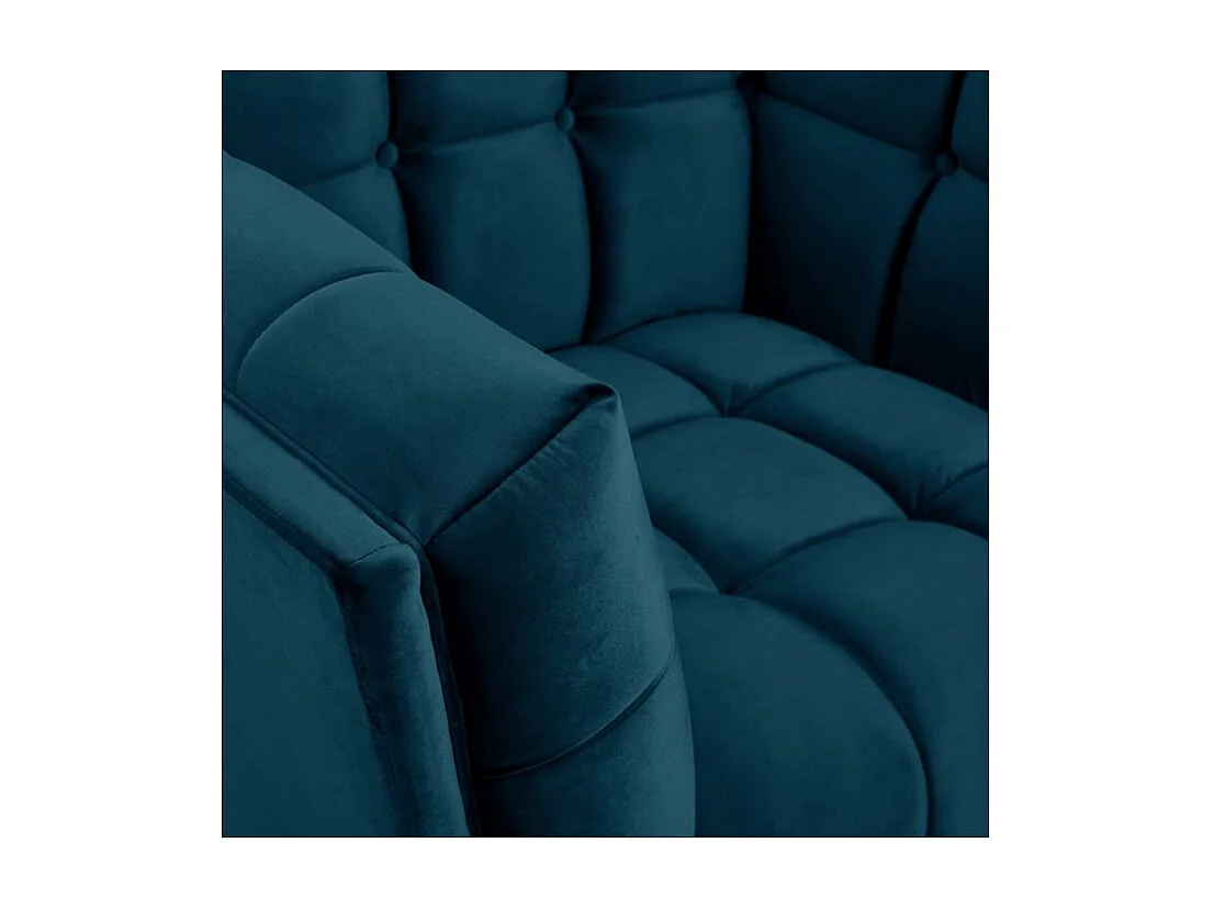 Fauteuil en velours bleu foncé - Mona