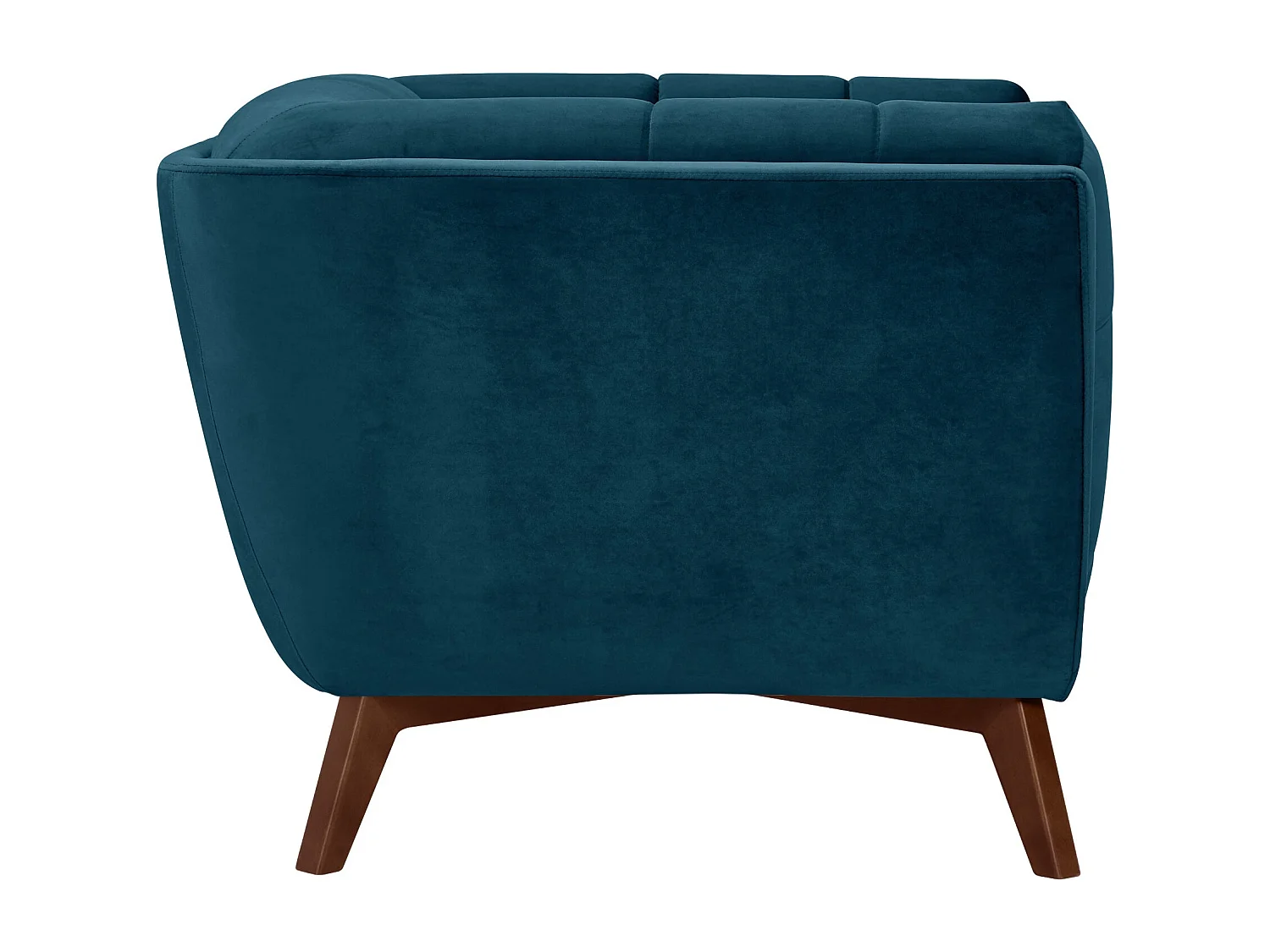 Fauteuil en velours bleu foncé - Mona