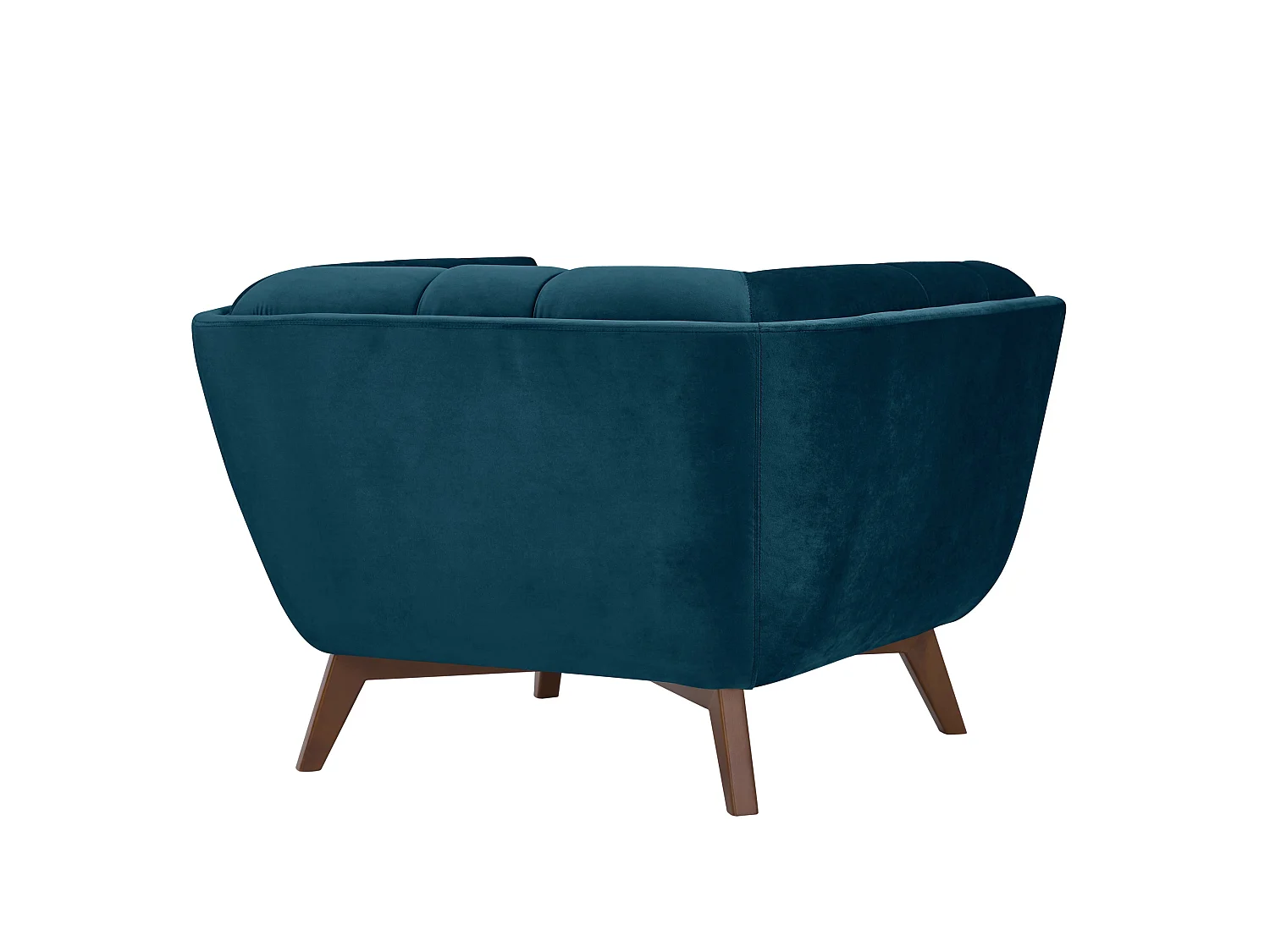 Poltrona in velluto blu scuro - Mona