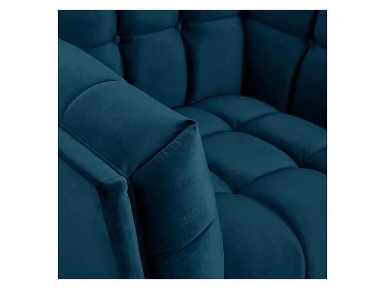 Poltrona in velluto blu scuro - Mona