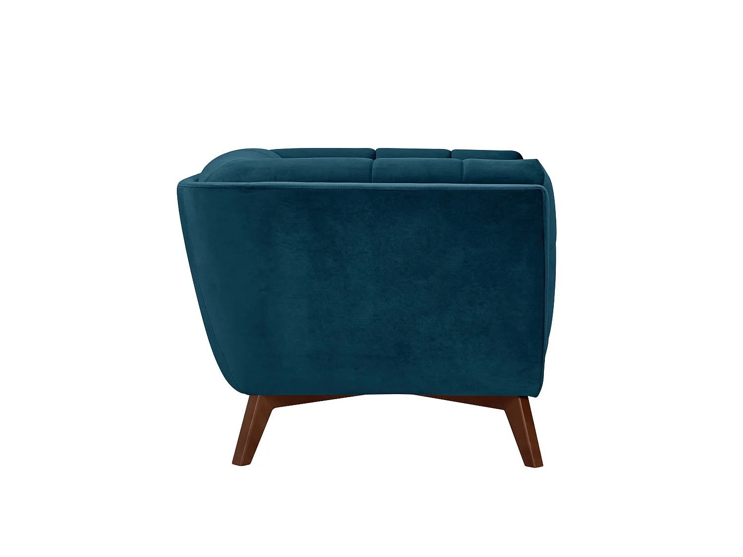 Poltrona in velluto blu scuro - Mona