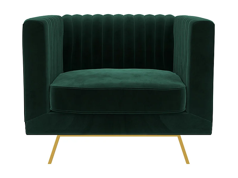 Fauteuil en velours vert foncé - Gatsby