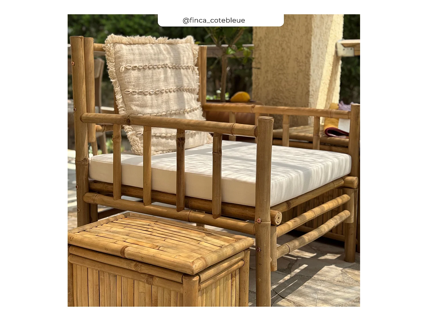 Fauteuil de jardin en bambou naturel - Vadella