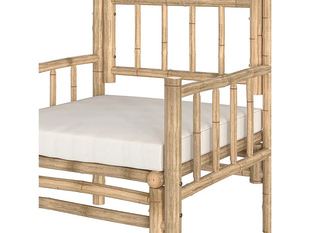 Fauteuil de jardin en bambou naturel - Vadella