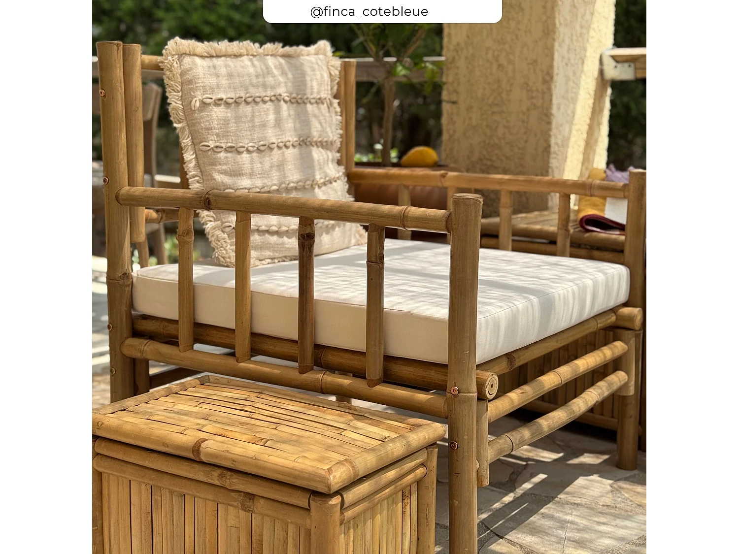 Fauteuil de jardin en bambou naturel - Vadella