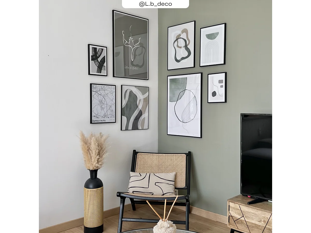 Fauteuil en teck noir et tressage cannage en rotin - Kilka