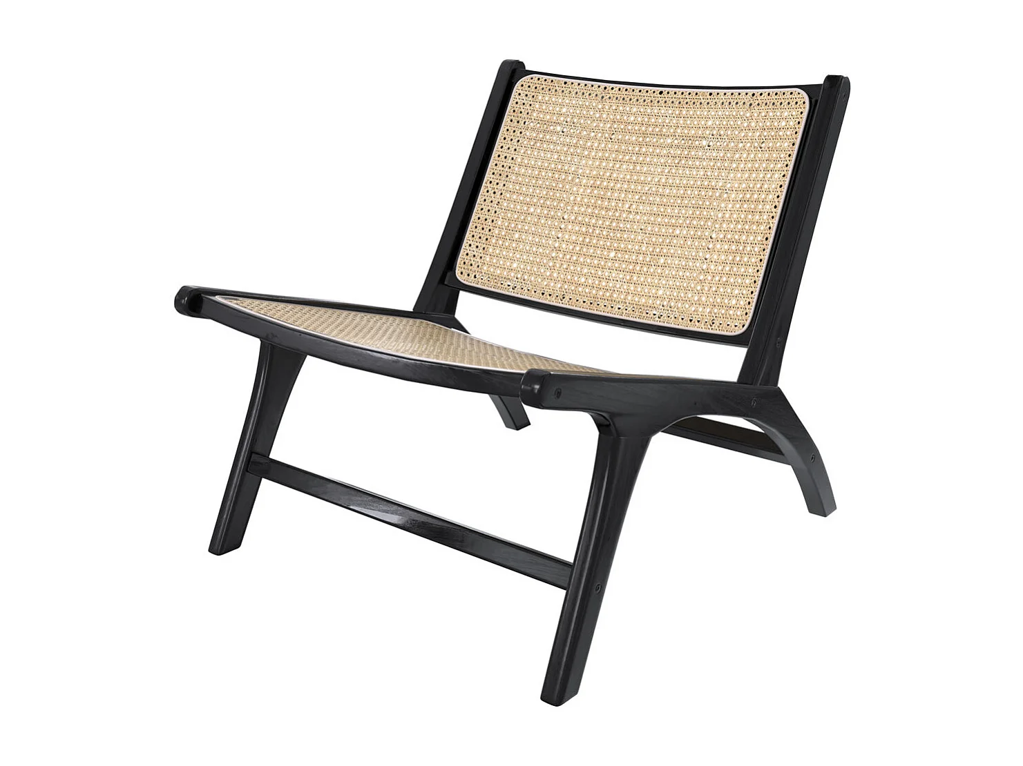 Sillón de teca negra y ratán natural - Kilka