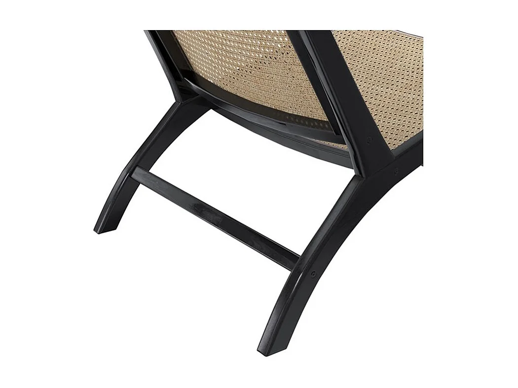 Sillón de teca negra y ratán natural - Kilka