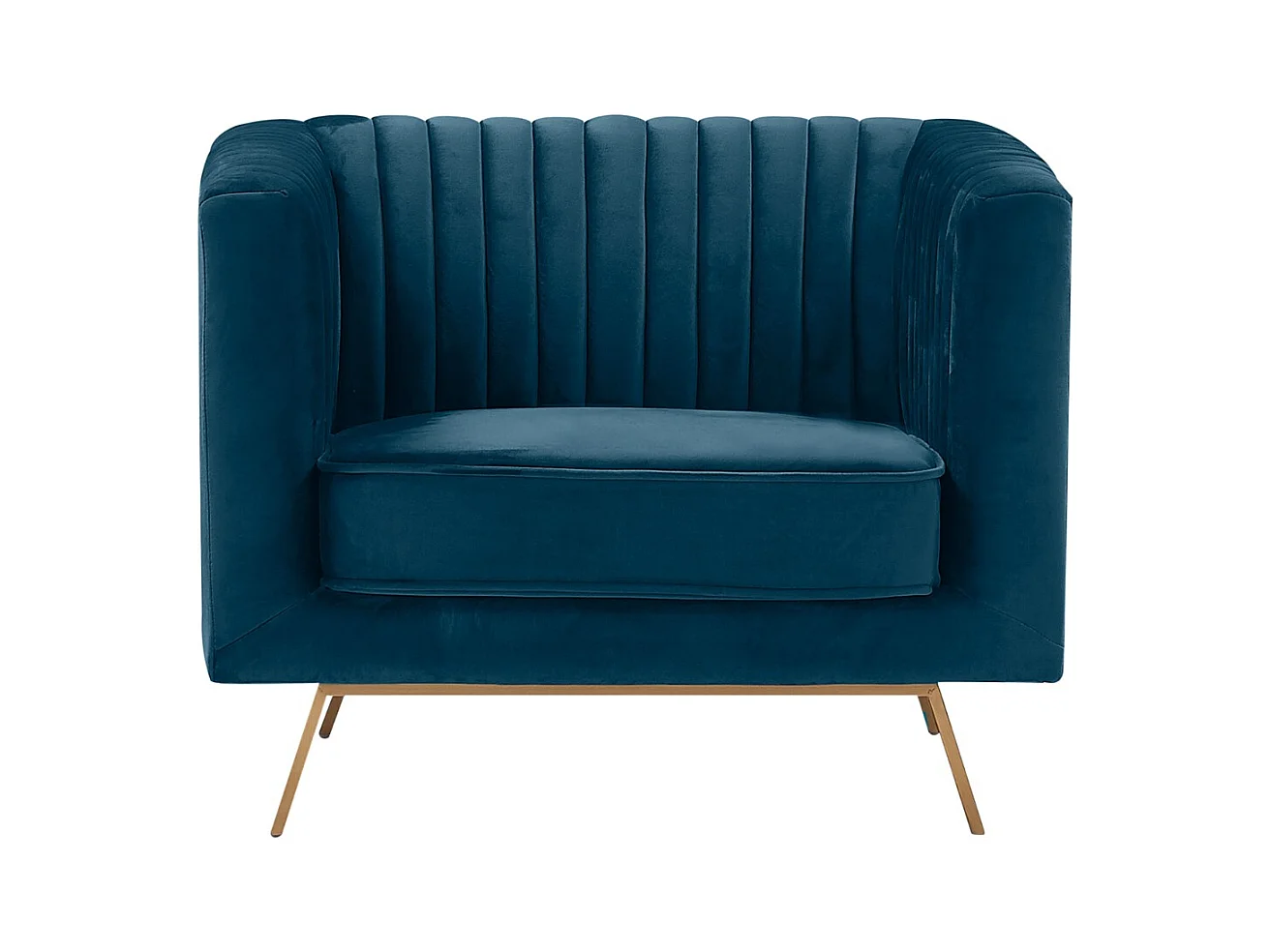 Poltrona in velluto blu scuro - Gatsby