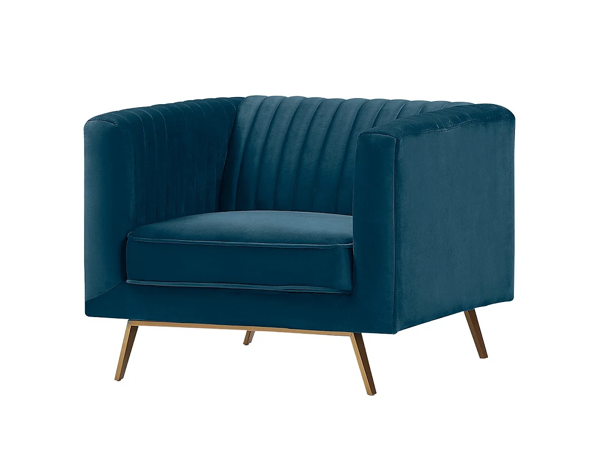 Sillón de terciopelo azul oscuro - Gatsby