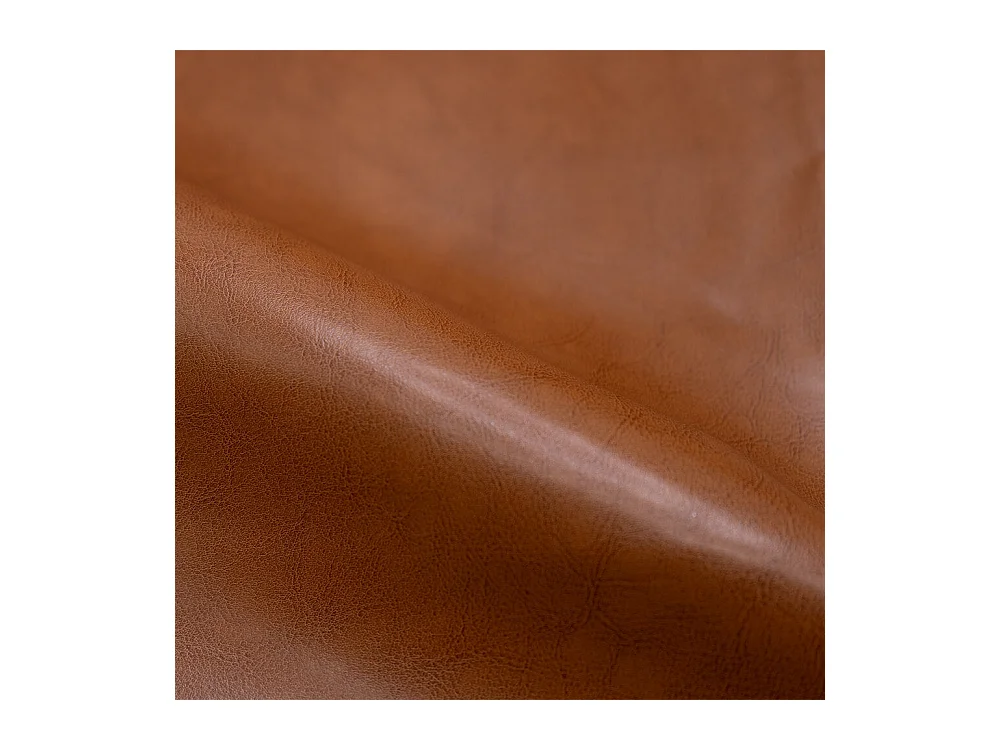 Fauteuil camel en croute de cuir enduite - Club