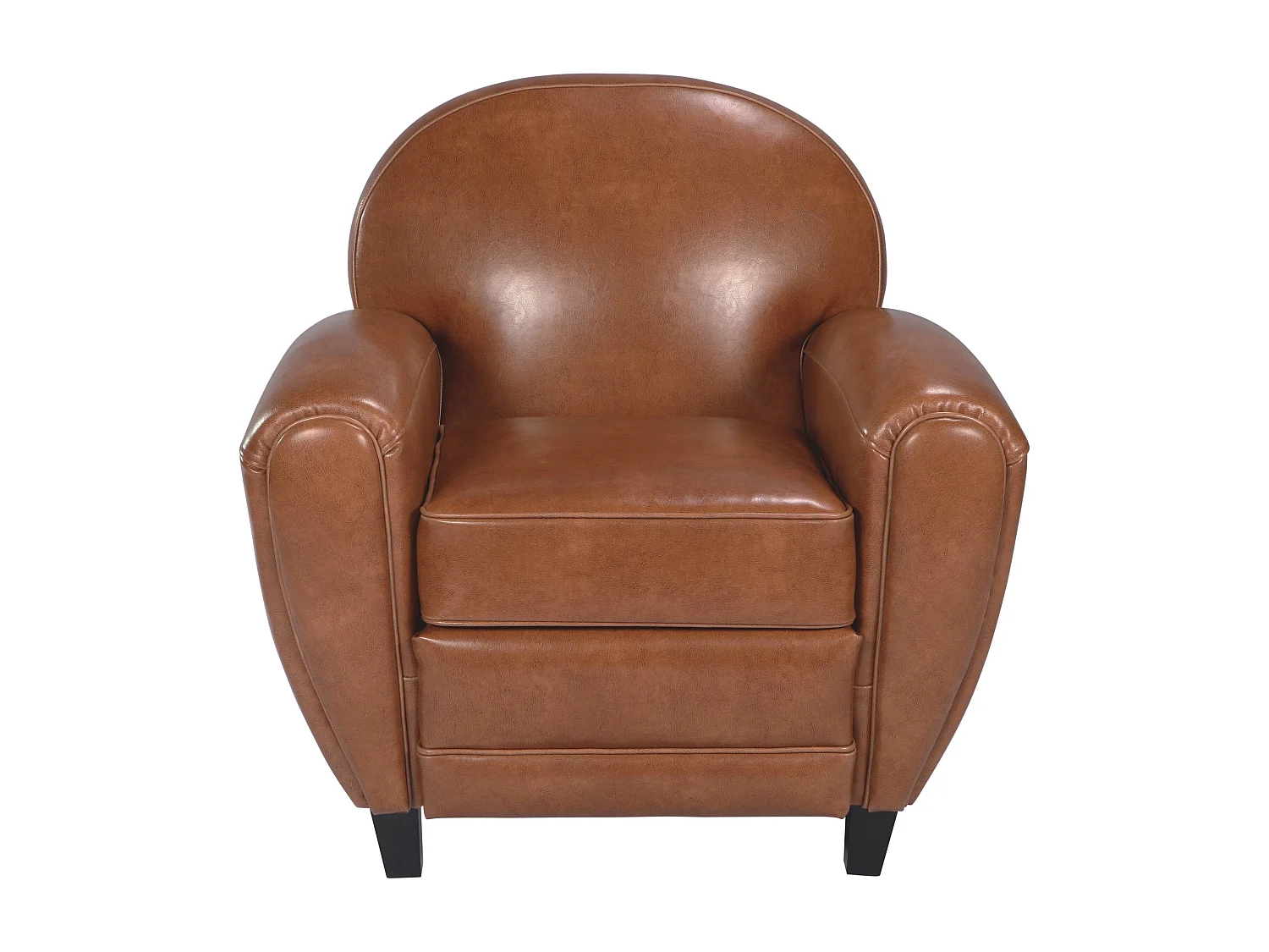 Poltrona Camel in pelle rivestita - Club