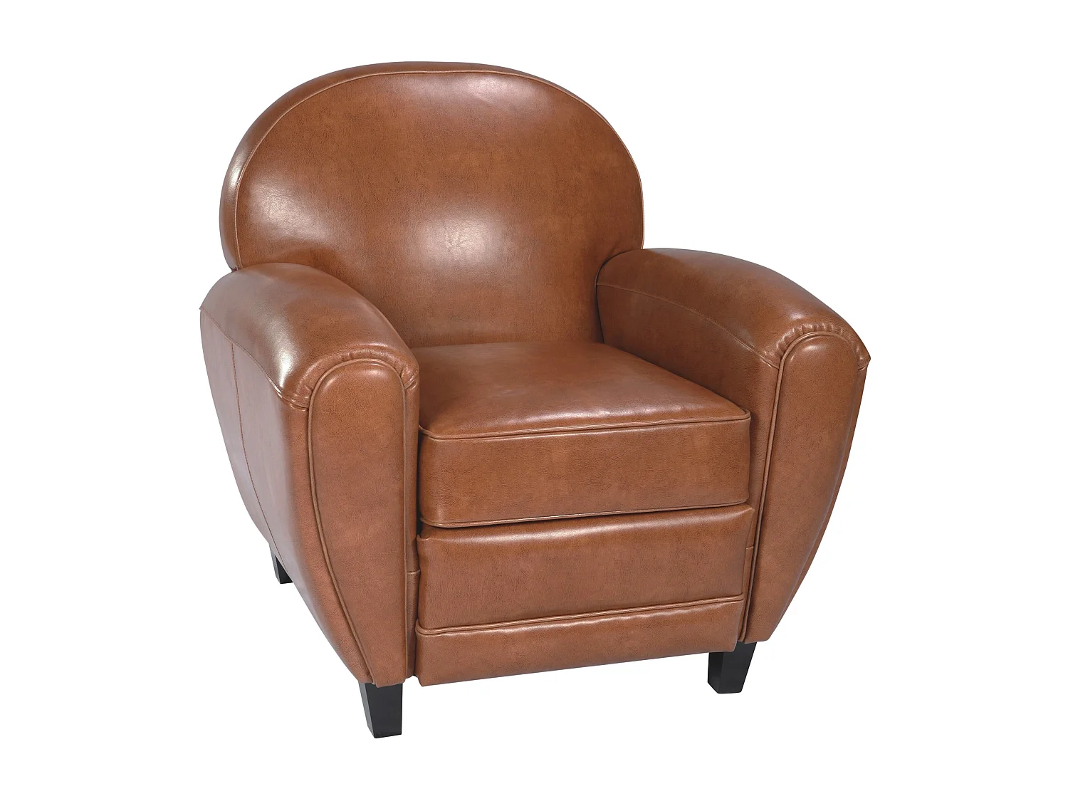 Poltrona Camel in pelle rivestita - Club