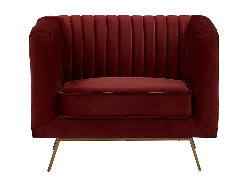 Fauteuil en velours bordeaux - Gatsby
